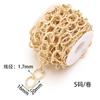 5Yards/Roll 20x16mm Aluminum Chains Metal Twisted Link Chain For Jewelry Making DIY Bracelets Necklace Clothing Bags Accessories