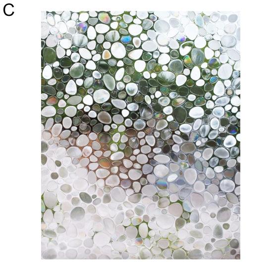 

1 лист стеклянной наклейки, устойчивая к пятнам многоразовая 3D современная решетка, статическая пленка из ПВХ для конфиденциальности для балкона C