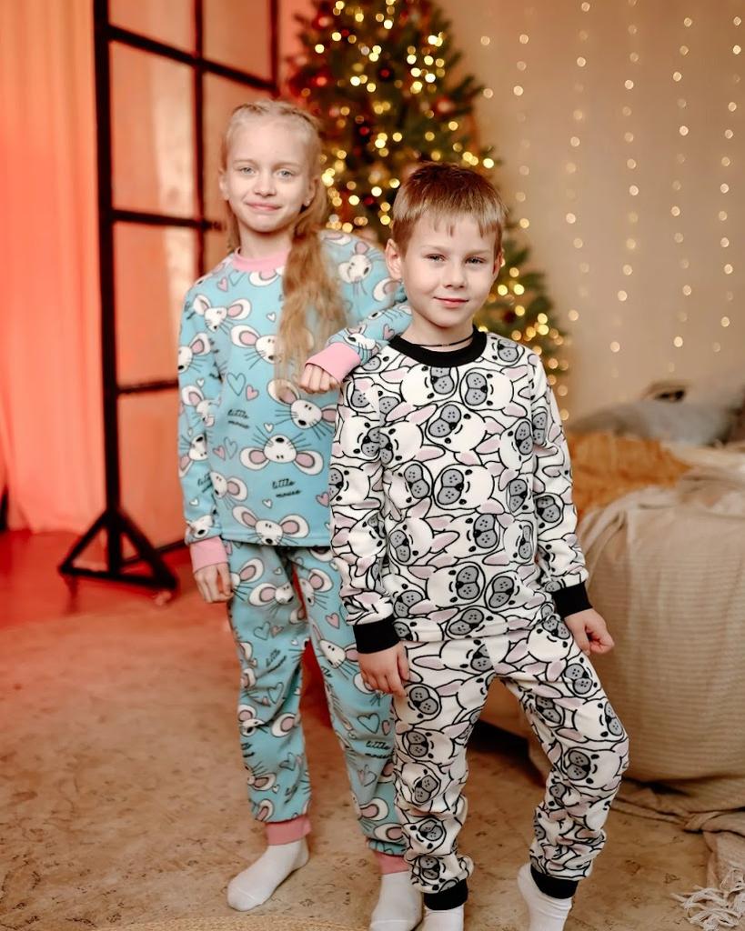 Kids’ Winter Pajamas (Boys) – Colorful Print & Cozy Fleece Fabric, Winter, 6076-028-4 HC