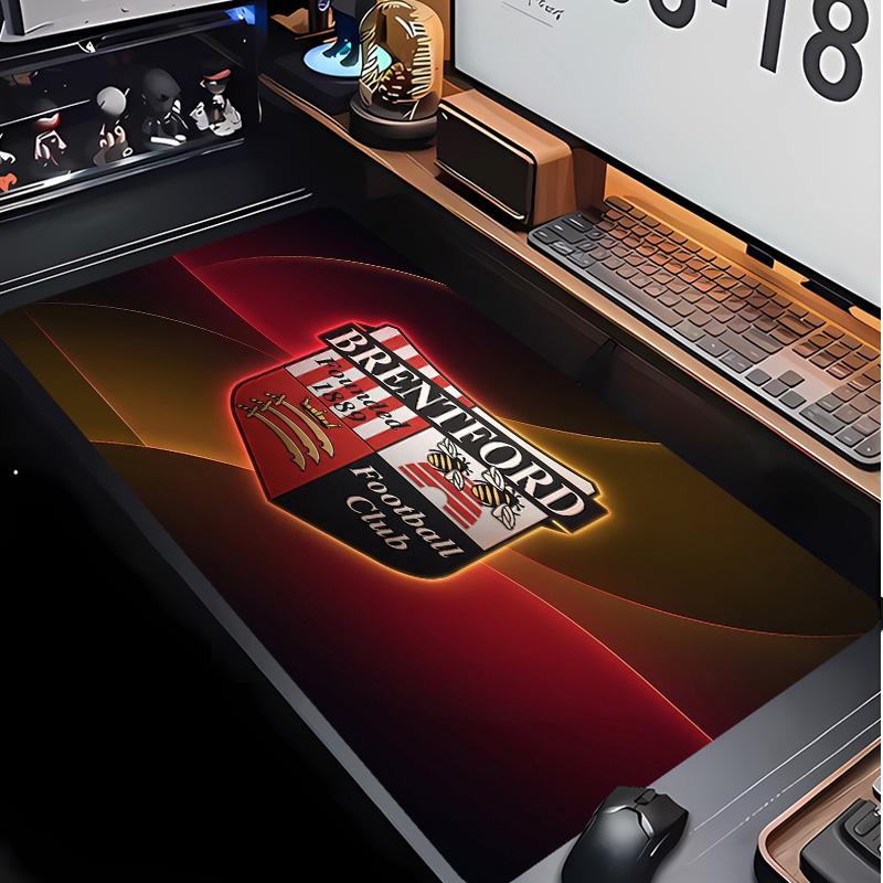 Brentford Football Print Mouse Pad Non?Slip Rubber Desk Mat Waterproof Gaming Mousepad For Laptop Office Desktop