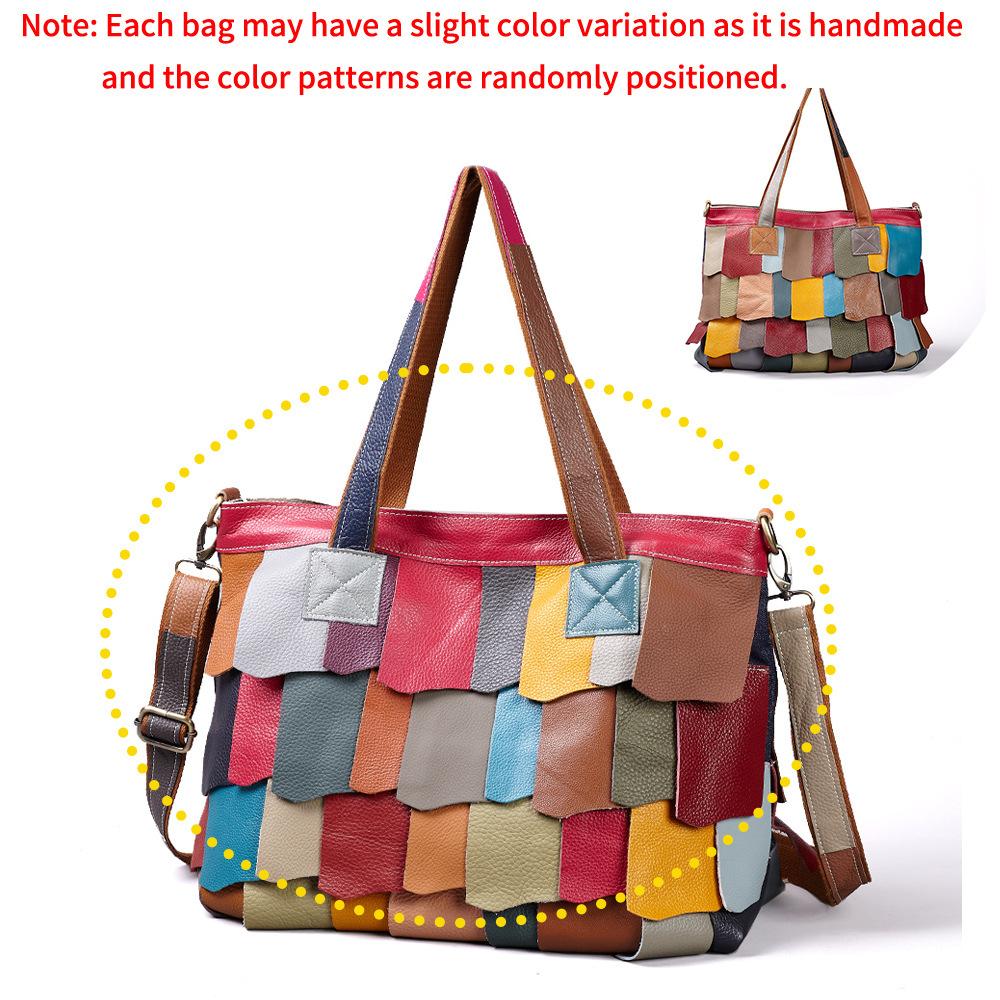 Genuine Leather Wandering Bag, Fashionable Large-capacity Tote Bag, Single-shoulder Bag, Versatile for Women, Crossbody