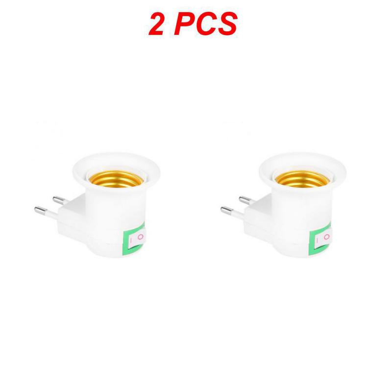 E27 Socket Lamp Bulb Adapter 360 Degrees Adjustable Light Bases Lamp Holder Converter Light Bulb ON/OFF Adapter EU Plug 100-230V