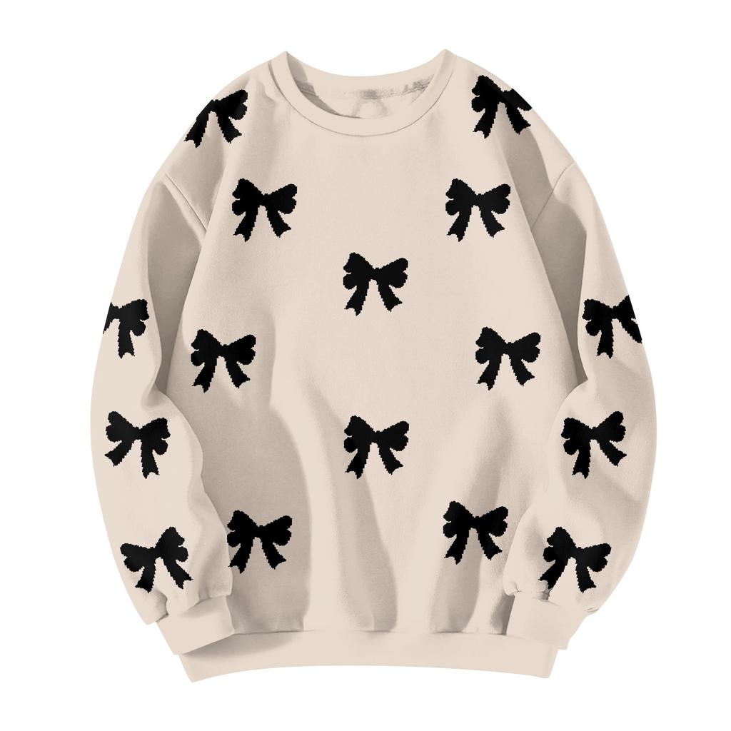 Women  Tops Women's Long Sleeve Sweatshirt Casual Crewneck Loose Fit Pollover Fleece Tops