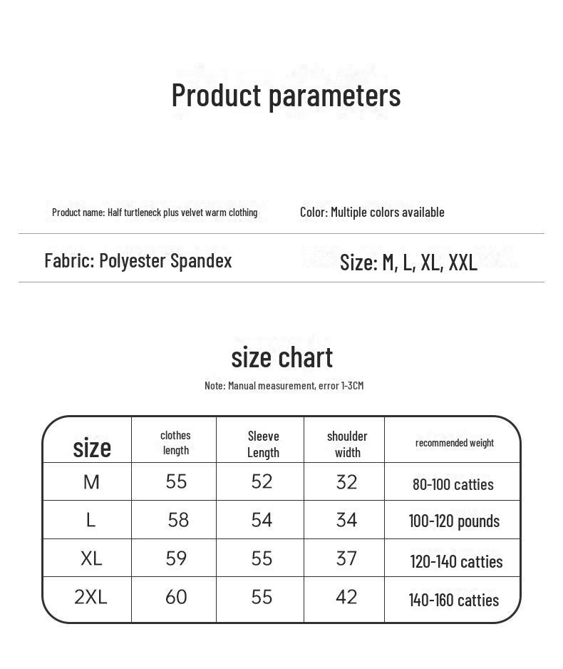 Women's Plush Thickened Half-High Collar Top - Stylish Autumn/Winter 2023 Innerwear