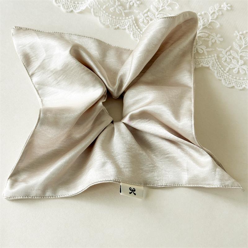 20cm Satin Silk Square Scrunchies Elastic Hair Bands Women Girls Ponytail Holder Large Hair Ties Rope Hair Accessories