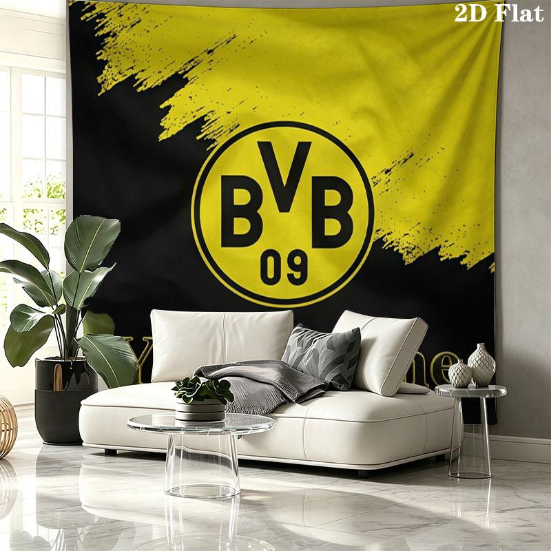 Borussia Custom Name Wall Tapestry Aesthetic Wall Hanging Printed Fabric Blanket Decorative Tapestries for Bedroom Living Room Home Decor