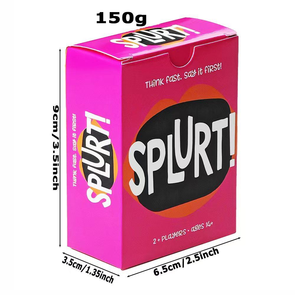 Alle englischen Karten-Splurt! Schnell Denken Zuerst Sagen Schnell Name Party Strategie Sammeln