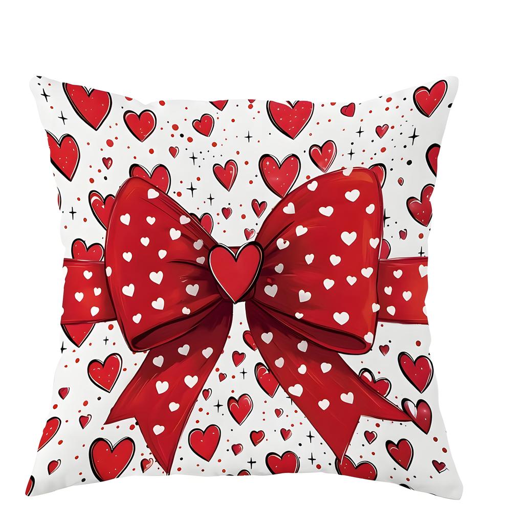 Love Theme Pillow Cover Zippered Machine Washable No Filler Living Room Bedroom Sofa Decor