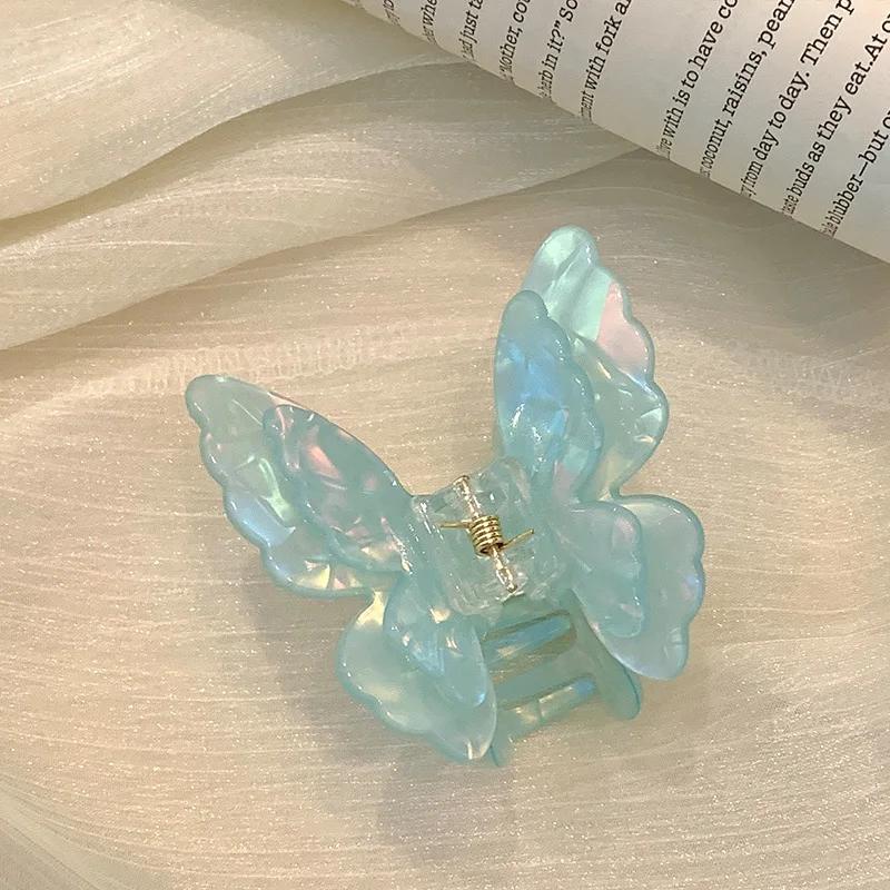 Fairy Butterfly Hair Claw French Retro Acetate Crab Hair Clip Sweet Princess Shark Clip For Women Girl Hairpin Hair Accessories