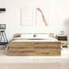 VidaXL Bed Frames Without Mattress Artisan Oak 120x200 Cm, Bedroom Furniture, Slatted Base,, Bed, Double Bed 3328733
