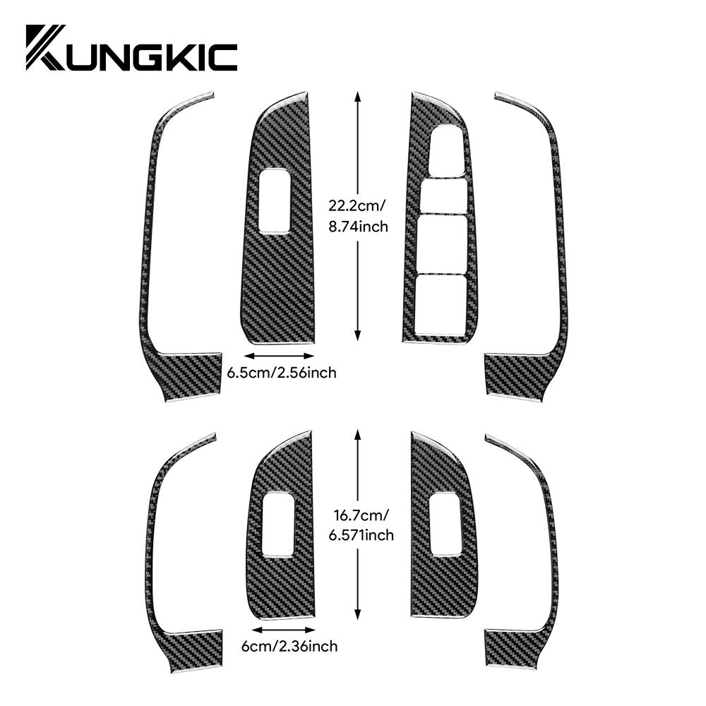 Real Soft Carbon Fiber Sticker For Subaru Legacy Outback 2015 2016 2017 2018 2019 LHD RHD Car Door Window Panel Accessories