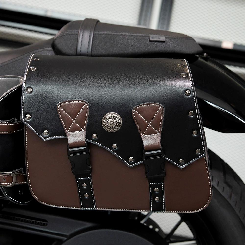 2PCS Universal Motorcycle Saddlebags Waterproof Luggage Side Storage Travel Bags Pouch Box Helmet Riding