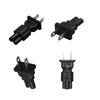 US 2 Prong Power Cord Power Plugs,2Pin Male to IEC320 C5/C7 Female Laptop Power Conversion Plugs
