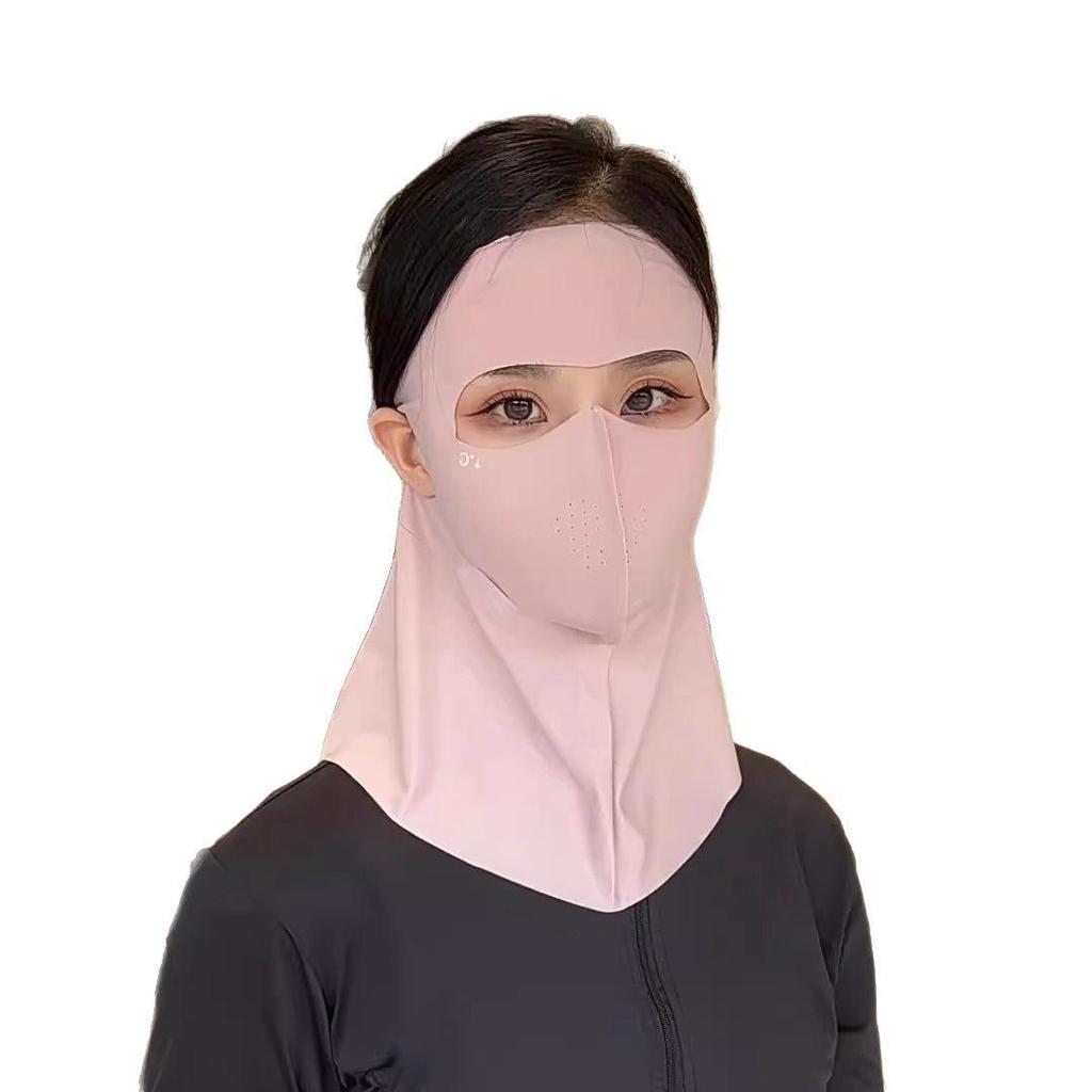 Women's Full Face Summer 2025 Anti-UV Sunscreen Mask - New Style with Sunshade and Neck Protection