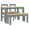 VidaXL Ensemble à manger Panama 4 pcs gris bois de pin massif, ensemble de table à manger, table et chaises de cuisine, 3345168