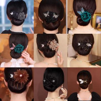 Non-slip Flower Hair Clip Flexible Lazy Hair Curler Exquisite Hair Bun Roller  Women Girls