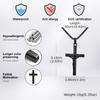 Stainless Steel Jesus Cross Pendant Necklace Fashion Gold Silver Color Christian Necklace Religion Prayer Faith Jewelry for Men