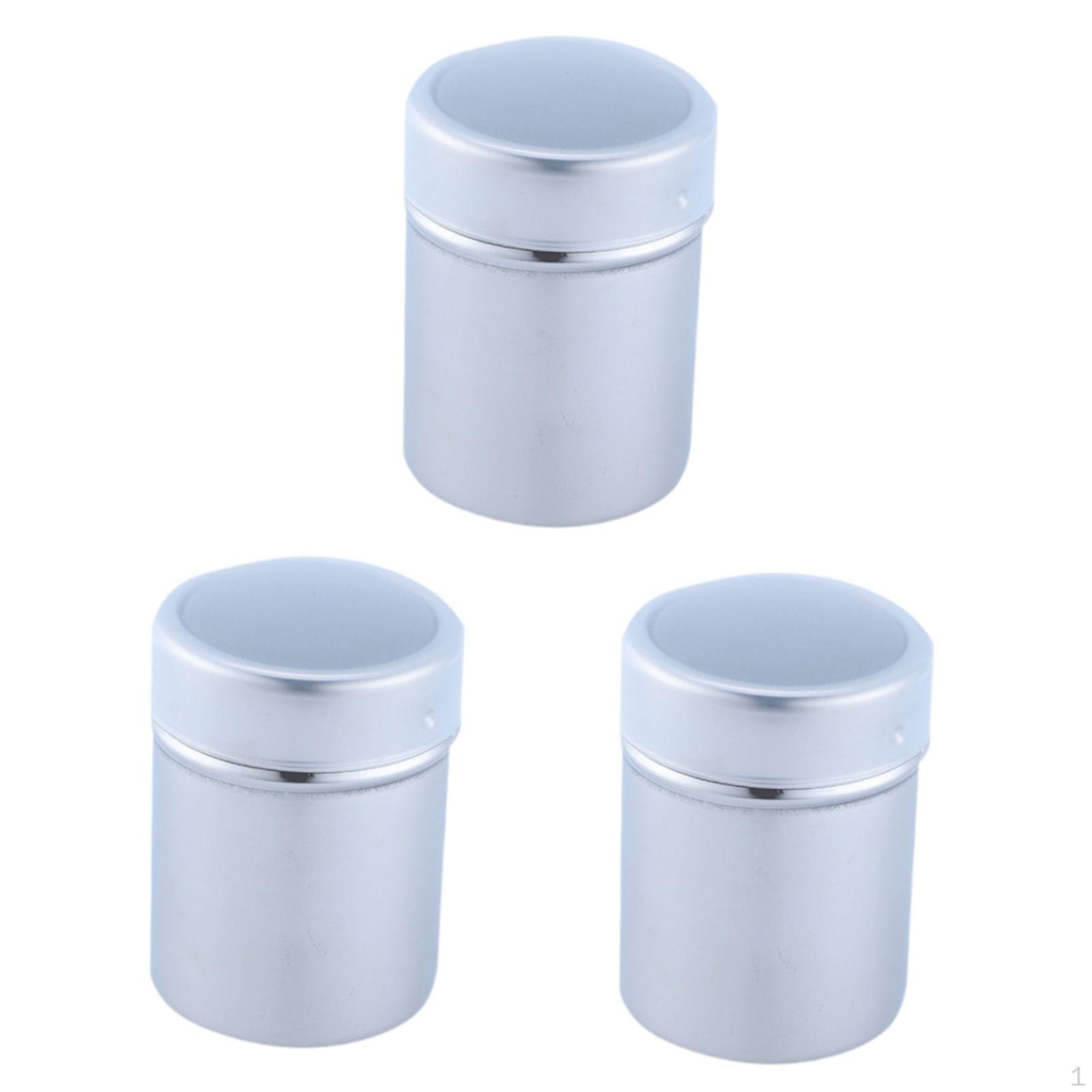 

3 предмета шоколадный шейкер мелкая сетка порошок соль специи банка разбрызгиватель для ресторана 6.8cmx12.5cm