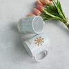 cb724-Design Mug 2p-Gold Snowflake