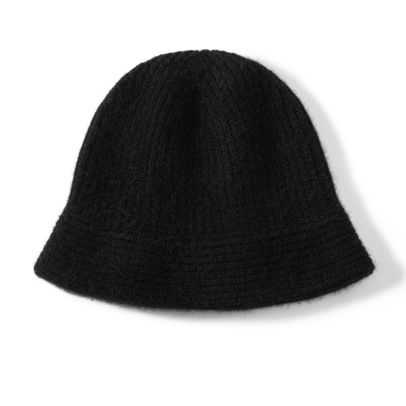 Hepburn Style Women's Heavyweight Four-Ply Cashmere Knitted Beanie