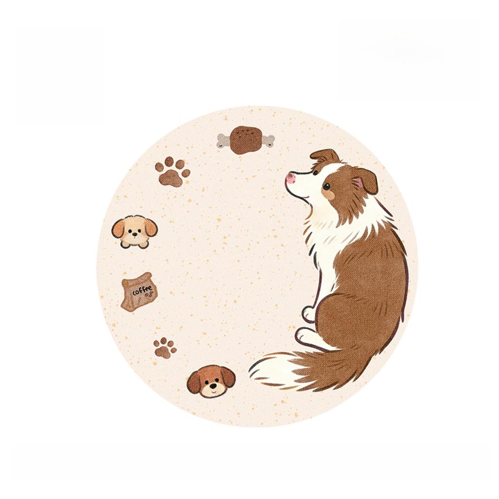 Cartoon Style Living Room Decoration Round Carpet Cat Pattern Rugs for Bedroom Fluffy Soft Lounge Floor Mat Home Thick Plush Rug