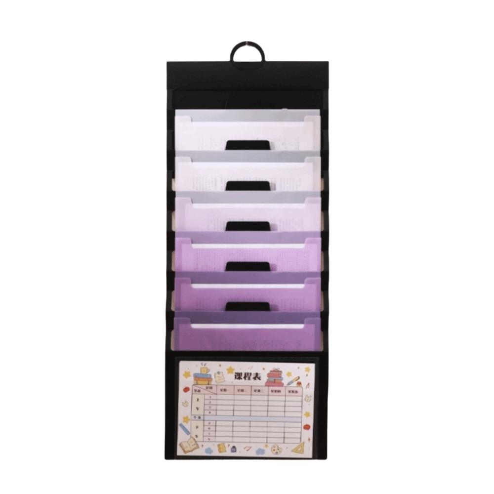 Large Capacity File Organizer 6 Pockets File Storage Bag Portable Hanging File Folders  Office