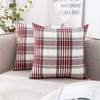 1pc Red Christmas Tartan Plaid Pillow Covers 18x18 Set of 1 Farmhouse Buffalo Plaid