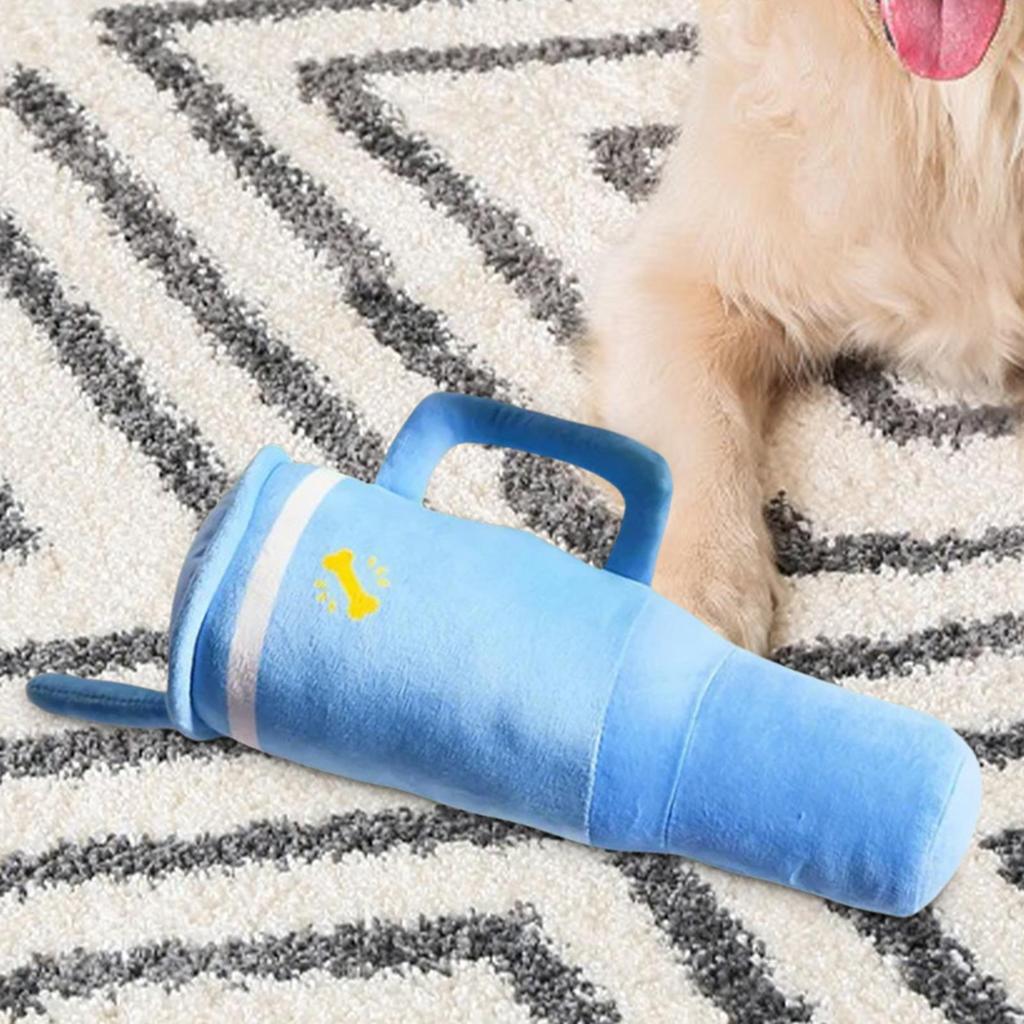Dog Toys Squeaky Water Cup Plush Chew Toy Aggressive Chewer Trainer For Large Medium Small Breeds Chew Play Training Aggressive