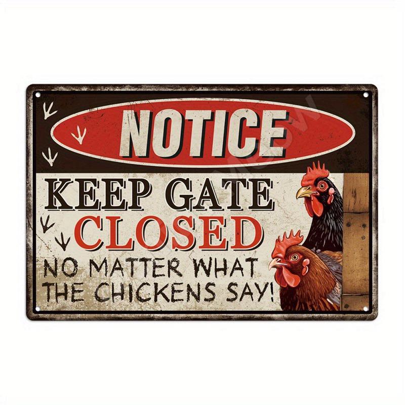 

Винтажный металлический жестяной знак, Держите ворота закрытыми, Смешные высказывания о собаках, лошадях, кошках, настенное искусство, Предупреждение о животных, Газон, Сад, Декор двора 20x30cm