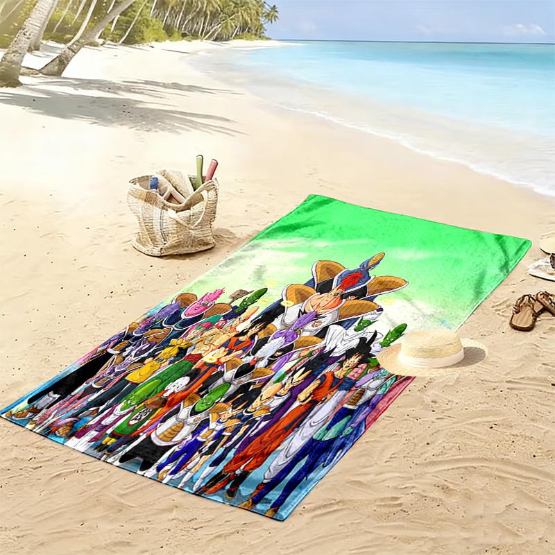 Dragon Ball Super Power beach towel Portable for travel Outdoor camping Outdoor pool towel quickdrying swim towel Absorbent bath towel beach
