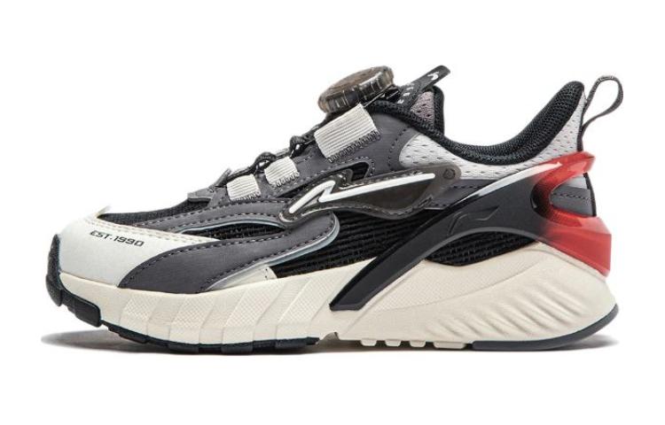 Li Ning YOUNG Galaxy V2 Амортизация, Износостойкие Низкие Детские Повседневные Кроссовки Черно-Белые Детские YKNU004-5 26