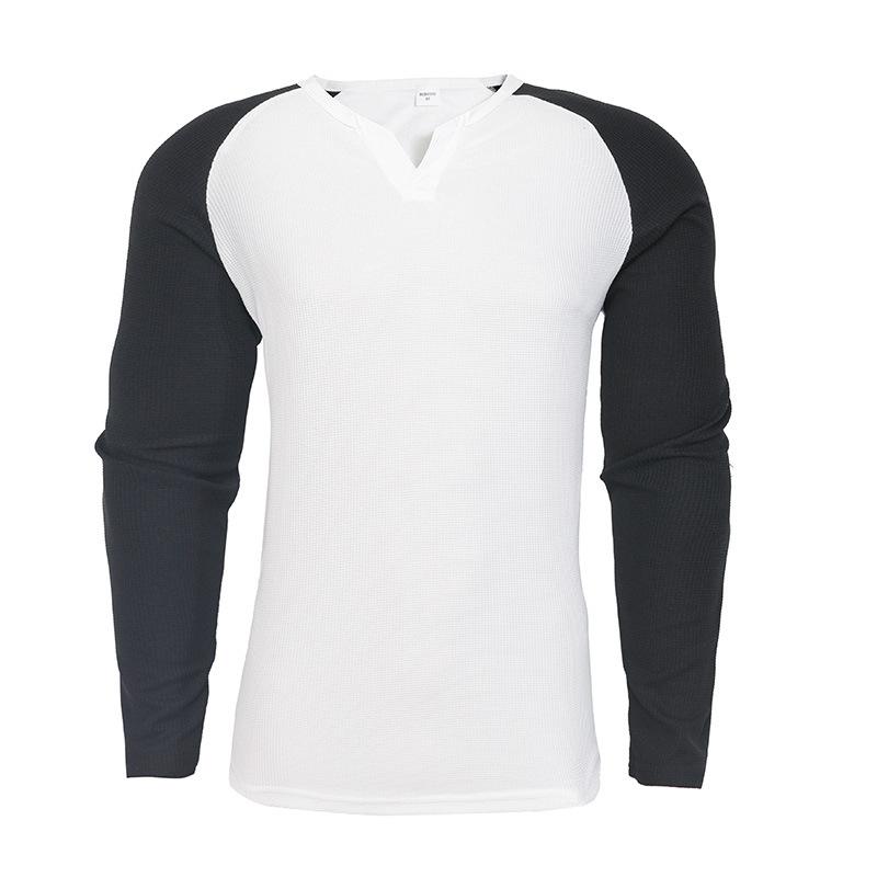 2026 Autumn and Winter New Trendy Casual Solid Color Bottoming Shirt Tops for Men S чёрный