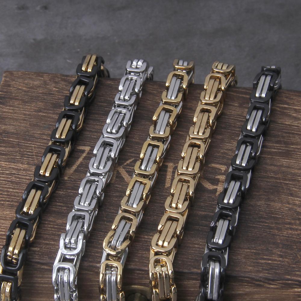 Bracciale con Ciondolo Lupo Vichingo in Acciaio Inossidabile a Maglia Rete, Gioielli Punk Biker da Uomo, Colore Inalterabile
