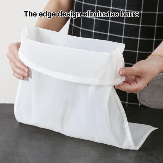 4Pcs Nylon Filter Bag Food-Grade Reusable Mesh Strainer for Nut Milk Cold Brew Coffee Juice Yogurt Strainer Bags Washable Kitchen Helper