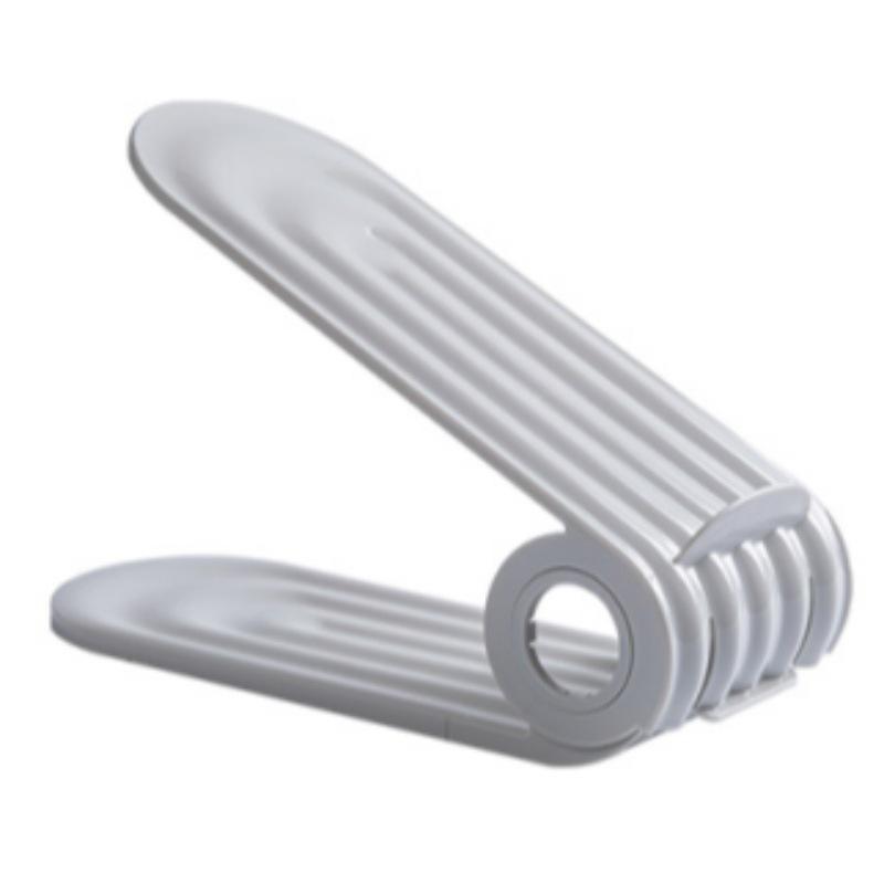 Двухъярусный регулируемый шкаф с многоуровневыми полками для обуви внутри One size серый 669₽