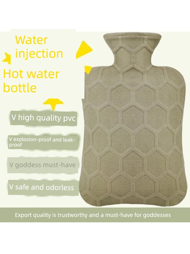 2025 New Model Hot Water Bottle, Water-Filled Warm Water Bag, Explosion-Proof and Leak-Proof, Thickened Pvc, Hand Warmer, Warm Palace Warmer, Warm