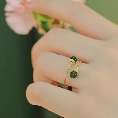 Γυναικείο Δαχτυλίδι Ρυθμιζόμενο Άνοιγμα Σχέδιο Πράσινη Μπάλα Δαχτυλίδι Δακτύλου Ρετρό Ανοιχτό Περιτύλιγμα