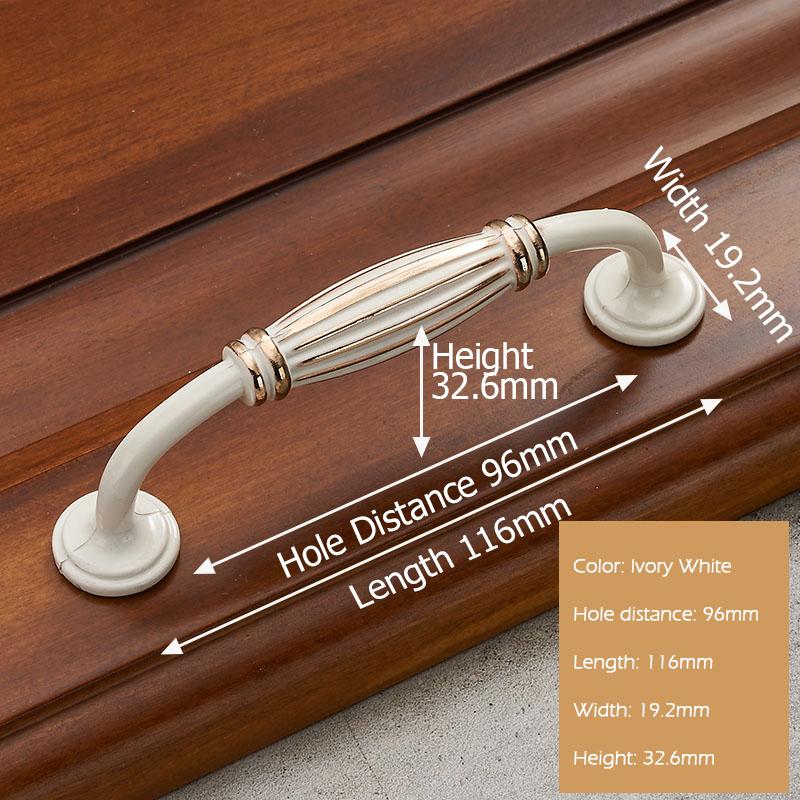KAK European Style Solid Zinc Alloy Cabinet Handles Modern Vintage Drawer Knobs Cupboard Wardrobe Door Handles Furniture Handles