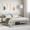VidaXL Cadre de lit métal avec tête de lit blanc 183x213 cm 353493