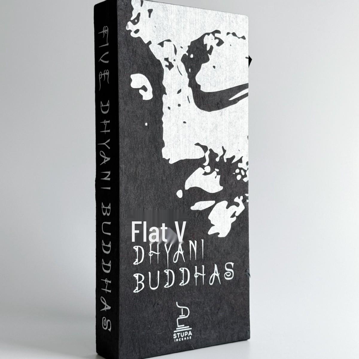 Nepal Stupa Five Dhyani Buddhas Incense Gift Box with Holder - Aromatherapy Tibetan Incense with Natural Ingredients