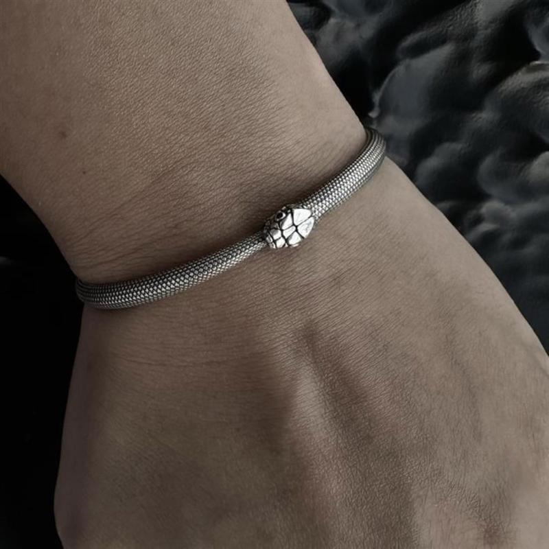 Elegant Alloy Craftsmanship Ouroboros Bracelet Symbolic Daily Wear Bangle Mystical Jewelry for Party Wear