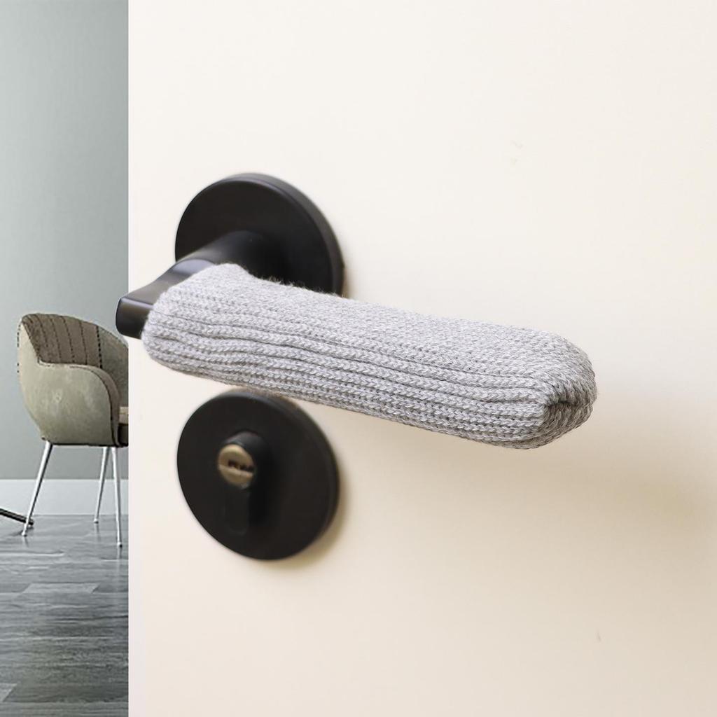 Knitted Anti-Collision Door Handle Cover - Winter Protection Sleeve for Bathroom Door Locks