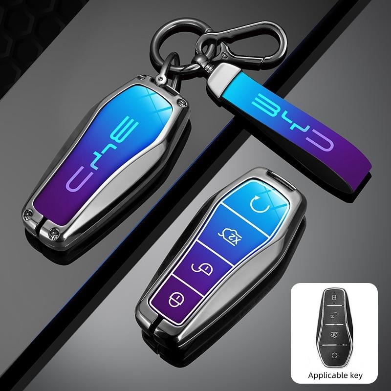 

Автомобильный держатель-чехол для ключей из цинкового сплава и кожи Для BYD Atto 3 Han EV Dolphin Прочный Second Song Pro Tang Dm QIn PLUS MAX Yuan