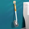 Wall-Mounted Long Handle Toilet Brush with Soft Bristles and No Dead Angles for Bathroom Cleaning