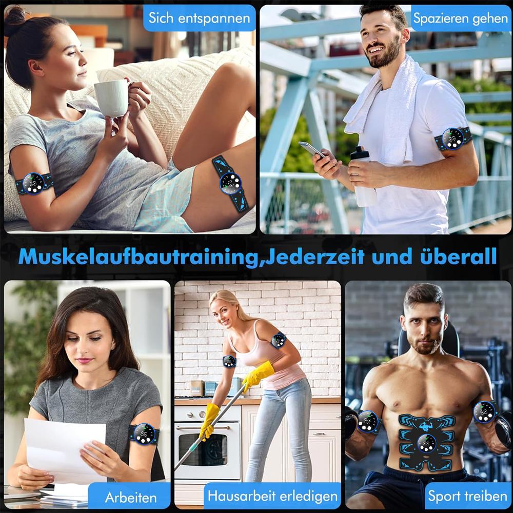 EMS patch na brzuch 8-częściowy patch na brzuch urządzenie do treningu mięśni, w pełni kompatybilne z ładowaniem USB dla całego ciała