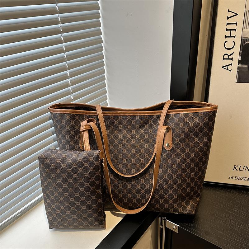 

Новый комплект из двух предметов, большая сумка-тоут, универсальная ручная сумка, женская.