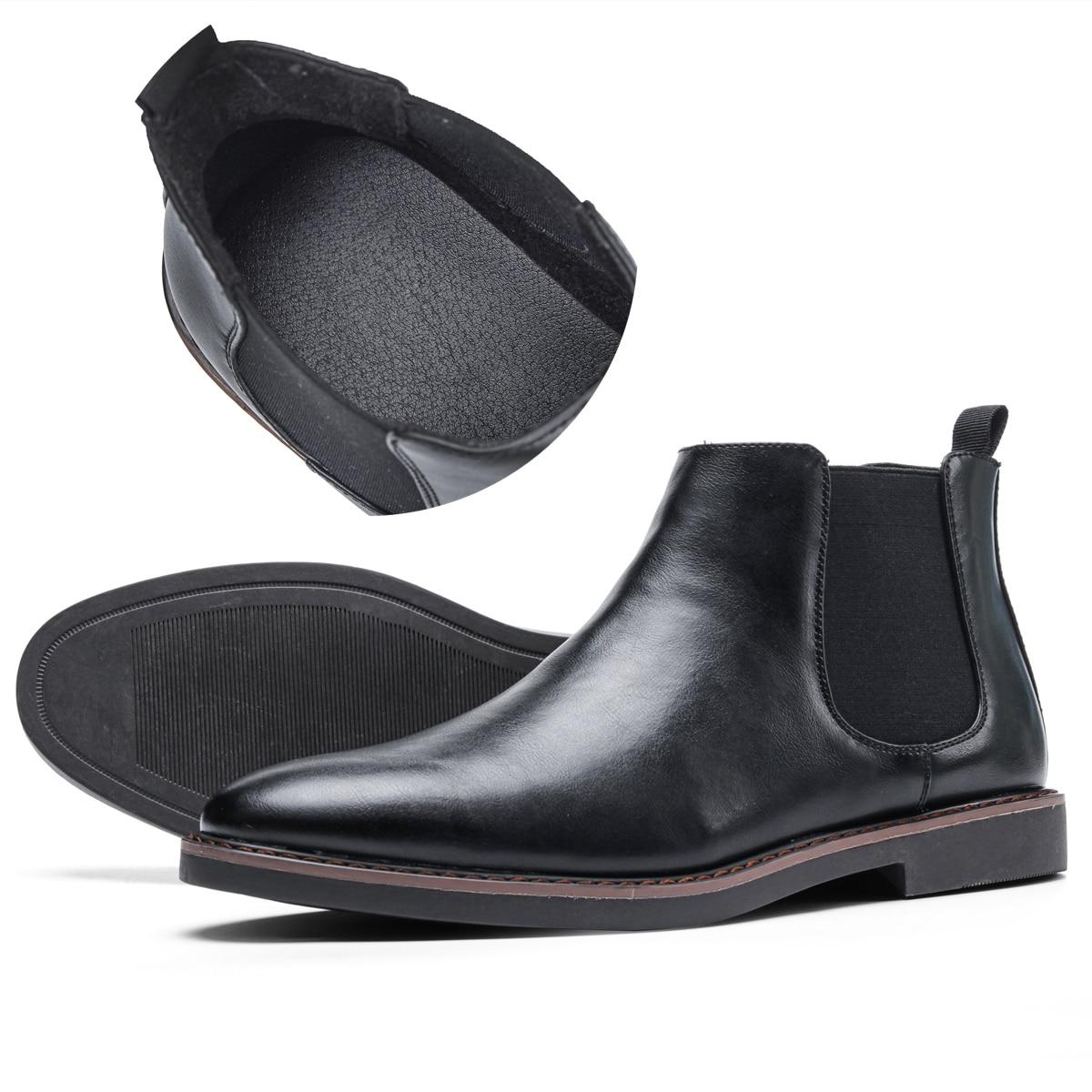 

HECRAFTED SHOES/ Зимние мужские ботинки из искусственной кожи 40 чёрный