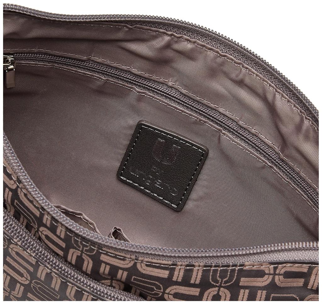 by Pochette Nylon jacquard Original logo pattern Lightweight Compact Long shoulder Diagonal zipper closure Many pockets Functional Practical Ladies