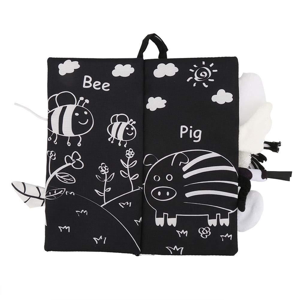 Early Education Toys Black and White Puzzle Tail Cloth Book
