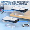 Horizontal Stand Compatible for Sony PS5 Slim Console for Disc&Digital Edition Easy Installation Anti-Slip Anti-Drop Dock